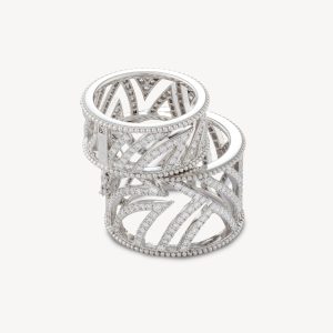 White Gold Diamonds Haxo Double Ring