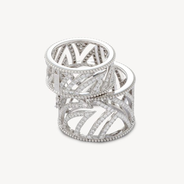 White Gold Diamonds Haxo Double Ring